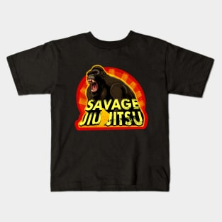 Savage Jiu Jitsu - bjj wall art - Jiu Jitsu design Kids T-Shirt